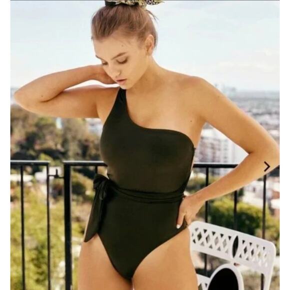 We are HAH 1 4 Ur Soul One Shoulder Black Swimsuit, Small - Picture 1 of 6